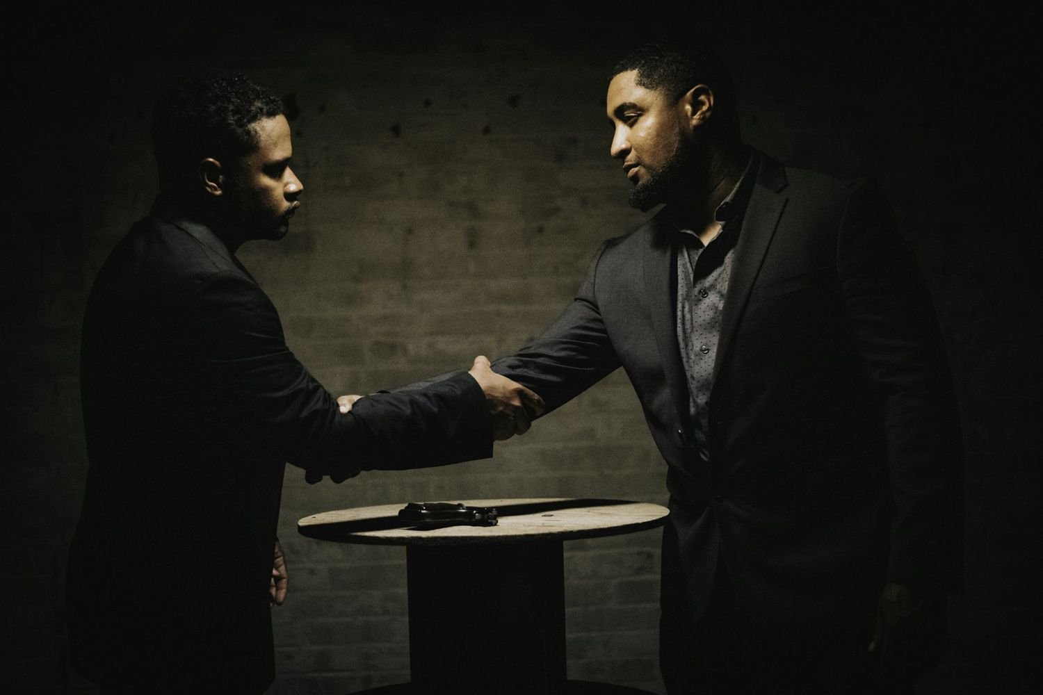 Two businessmen shaking hands