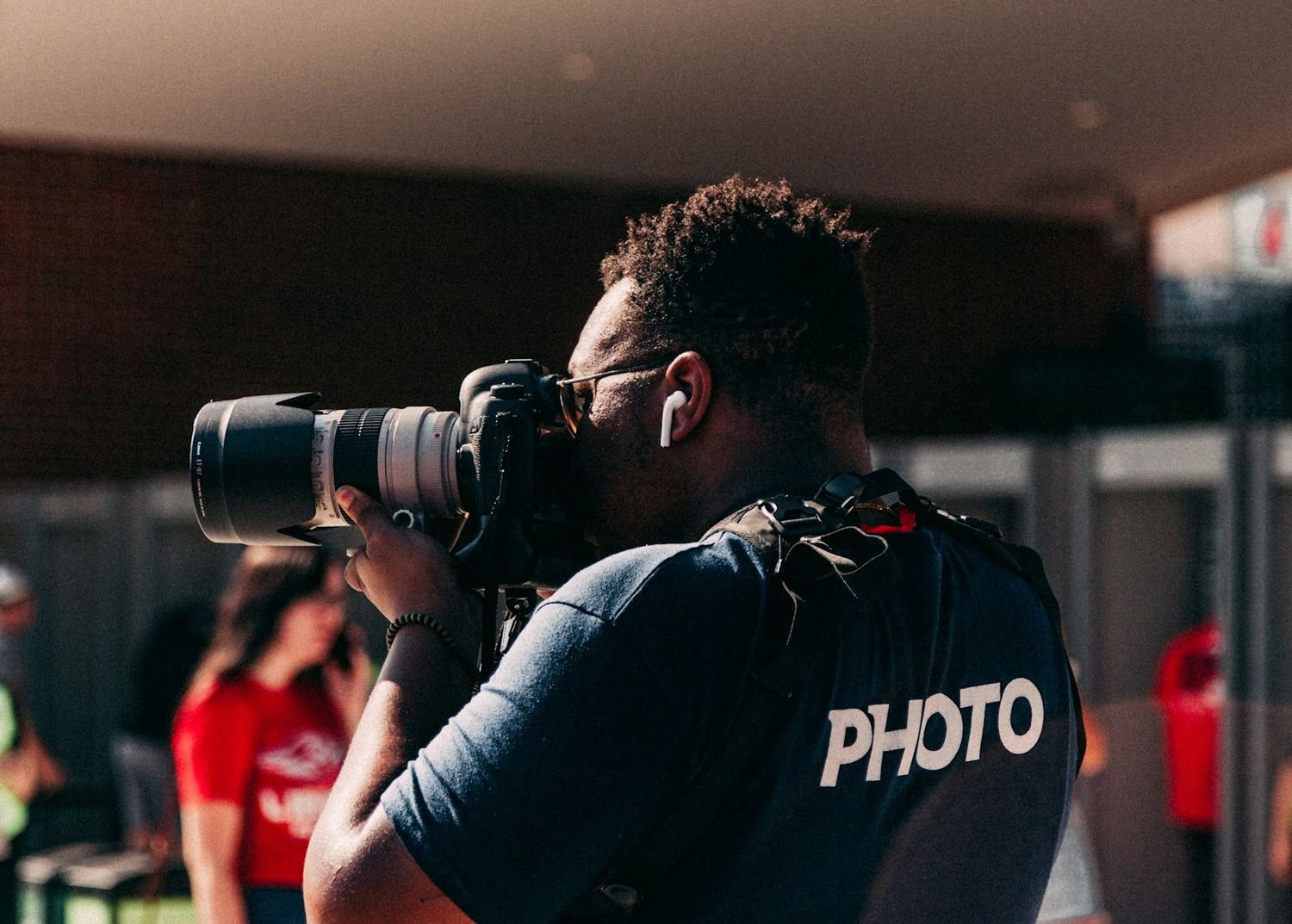 Photographer shooting at an event